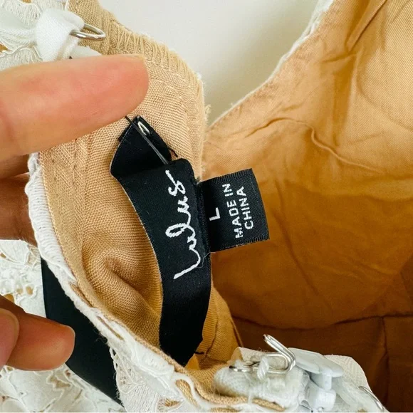 LULU'S One Wish White Lace Midi Dress Size Large NWT - Picture 12 of 14